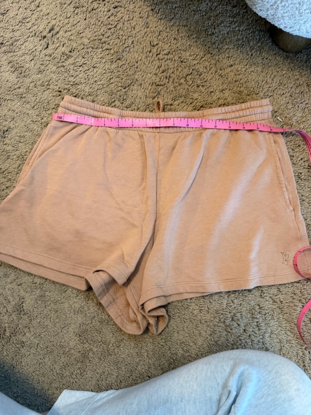 PINK Victoria's Secret Light Brown Fleece Lounge Shorts
